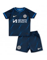 Chelsea Venkovní dres pro děti 2023-24 Krátký Rukáv (+ trenýrky)